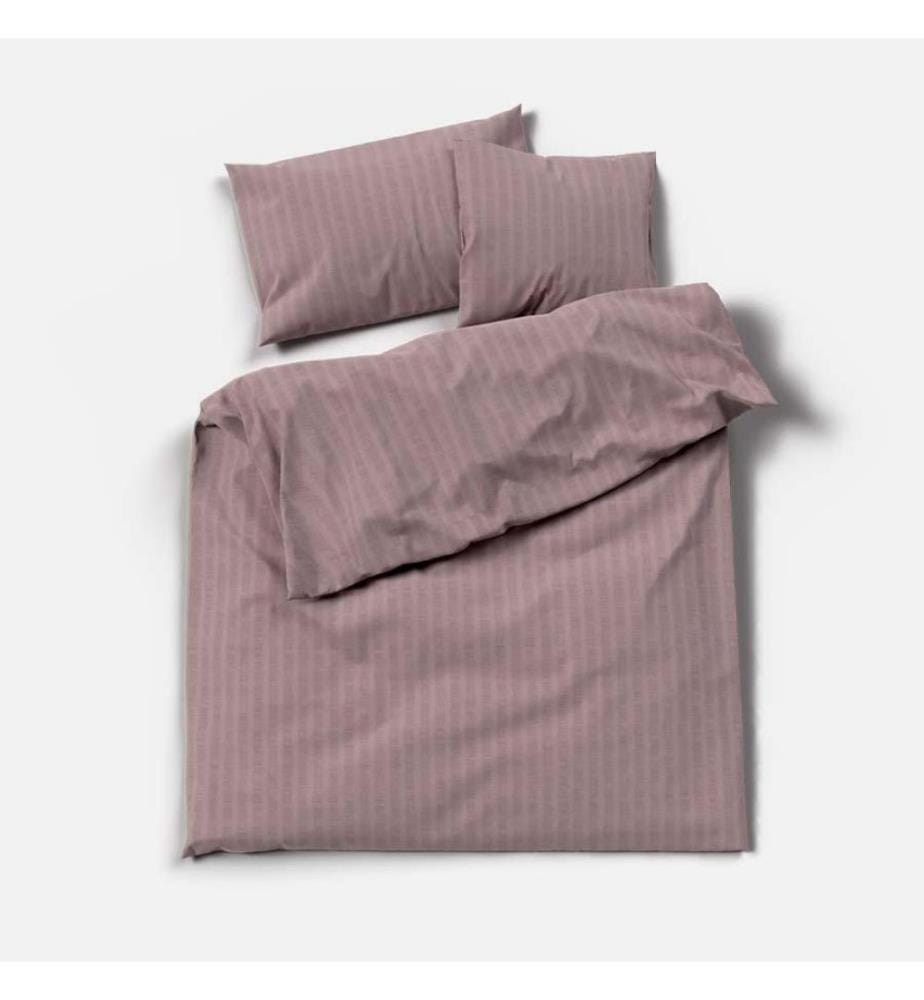 LOTUS - Bettwäsche Satin Seersucker uni "mauve " - 65 x 100 cm