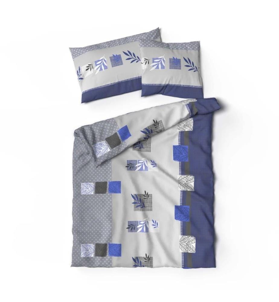 LOTUS - Parure de lit Bambou Xenia bleu - 65 x 65 cm