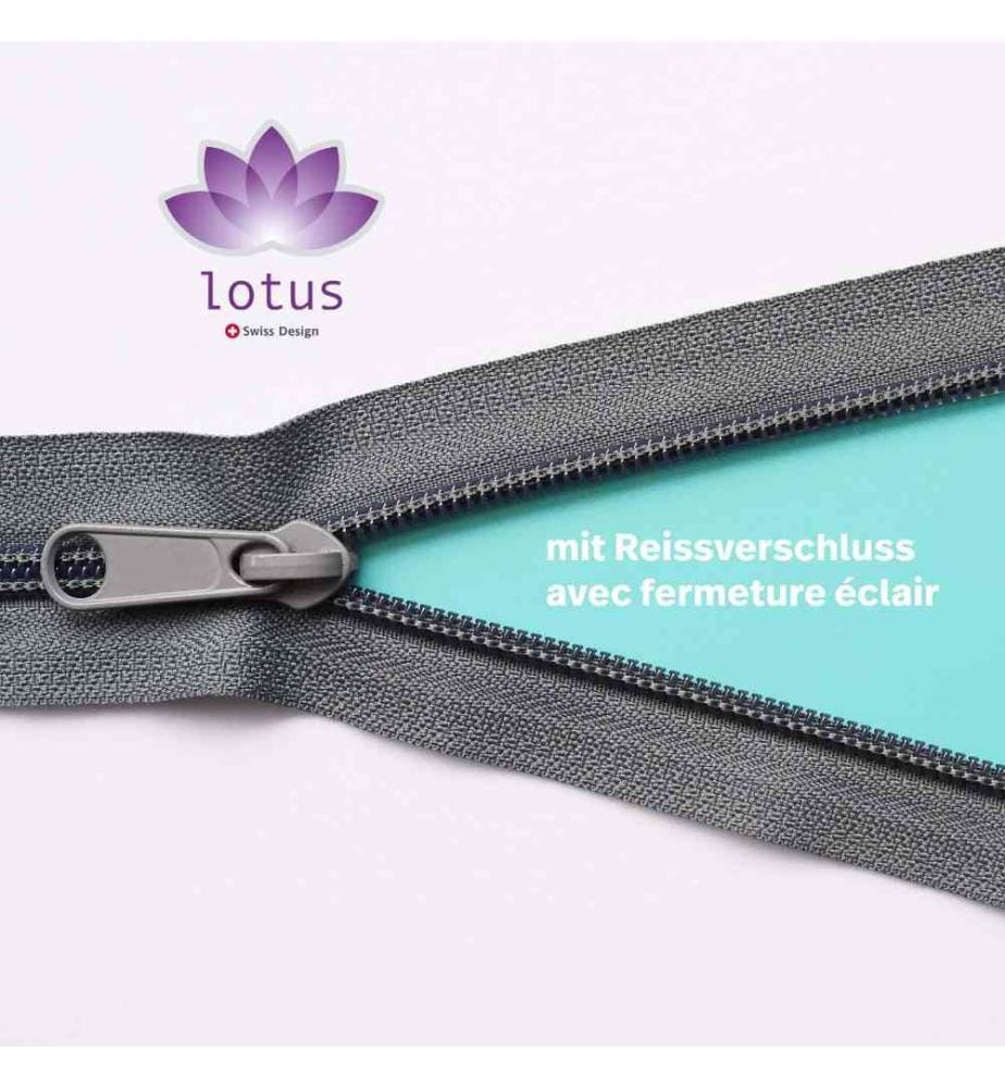 LOTUS - Création Satin Iris, linge de lit - 160 x 210 cm