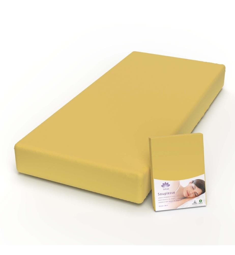 LOTUS - Jersey Fixleintuch Souplesse Mais - 140-160 x 200 cm