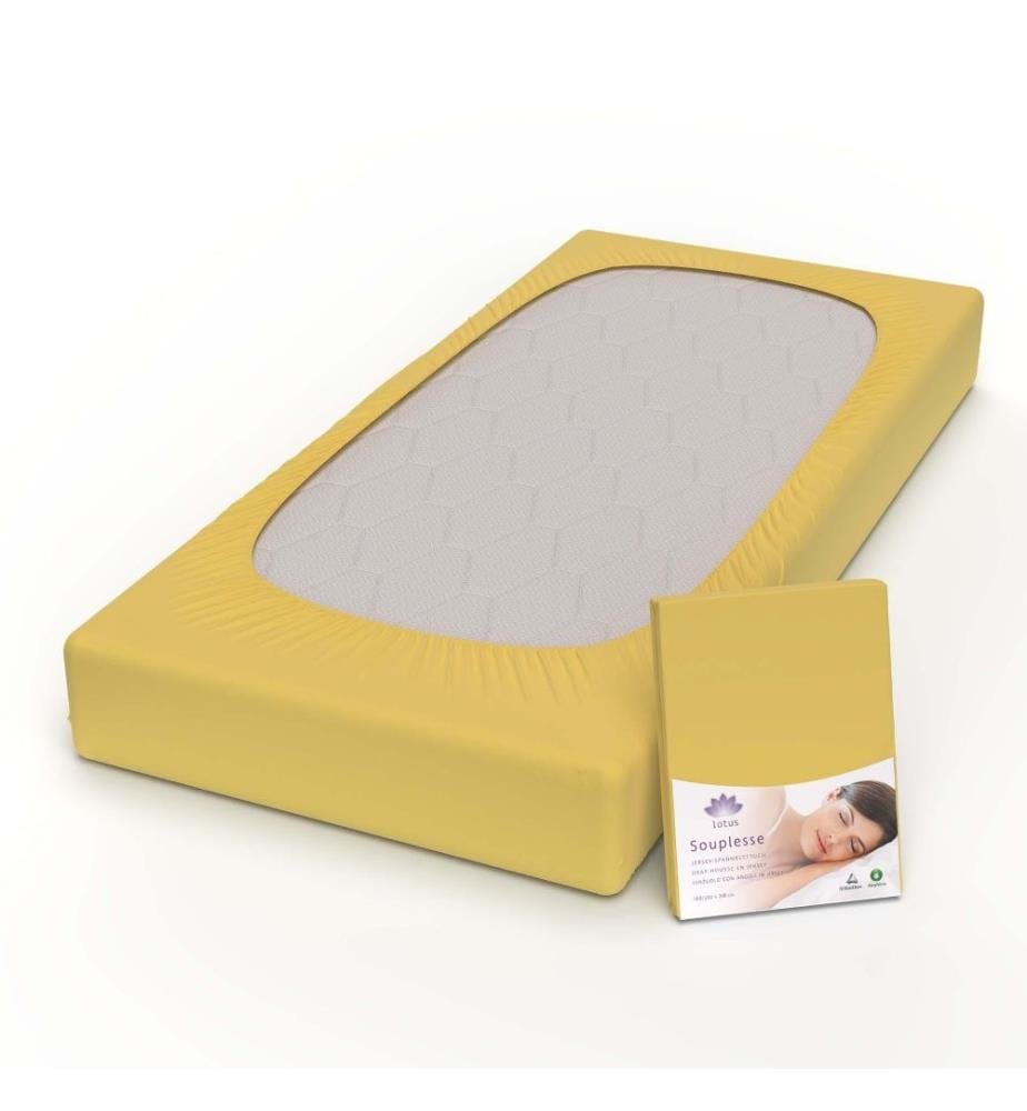 LOTUS - Jersey Fixleintuch Souplesse Mais - 140-160 x 200 cm
