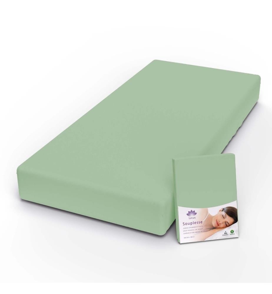 LOTUS - Jersey Fixleintuch Souplesse aloe - 140-160 x 200 cm