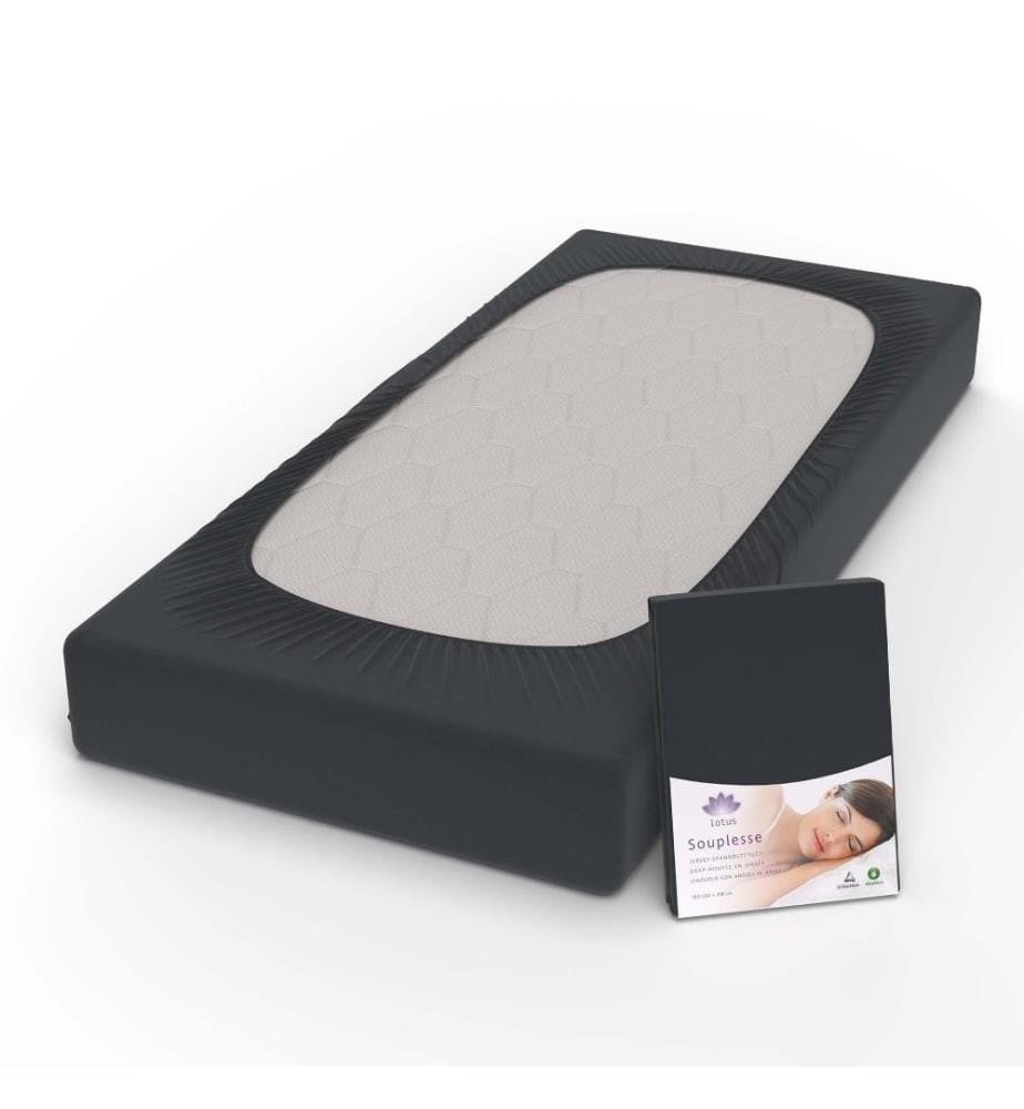 LOTUS - Jersey Fixleintuch Souplesse Anthrazit - 140-160 x 200 cm
