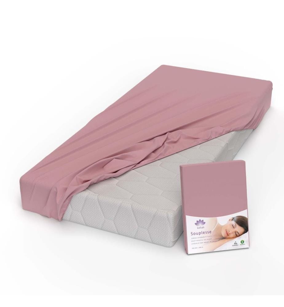 LOTUS - Jersey Fixleintuch Souplesse "mauve " - 140-160 x 200 cm