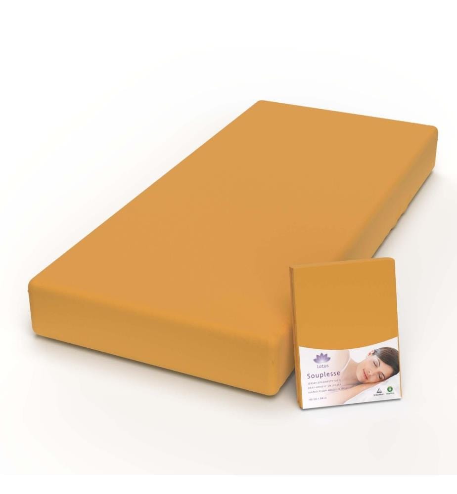 LOTUS - Jersey Fixleintuch Souplesse Orange - 180 x 200 cm