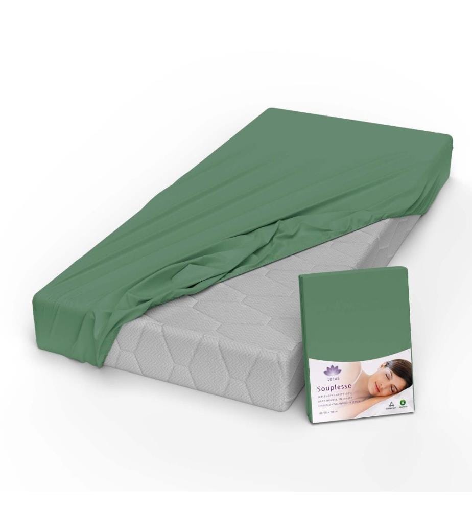 LOTUS - Jersey Fixleintuch Souplesse efeu - 180 x 200 cm