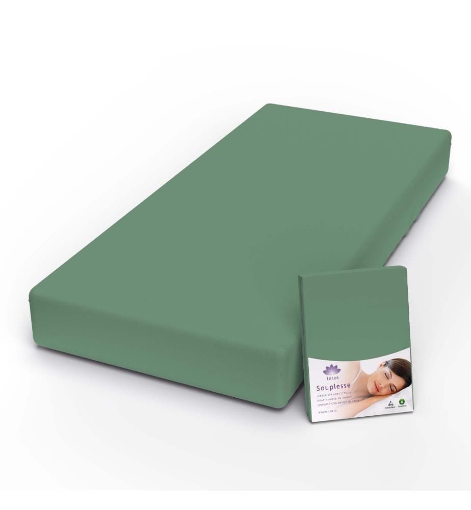LOTUS - Jersey Fixleintuch Souplesse efeu - 180 x 200 cm