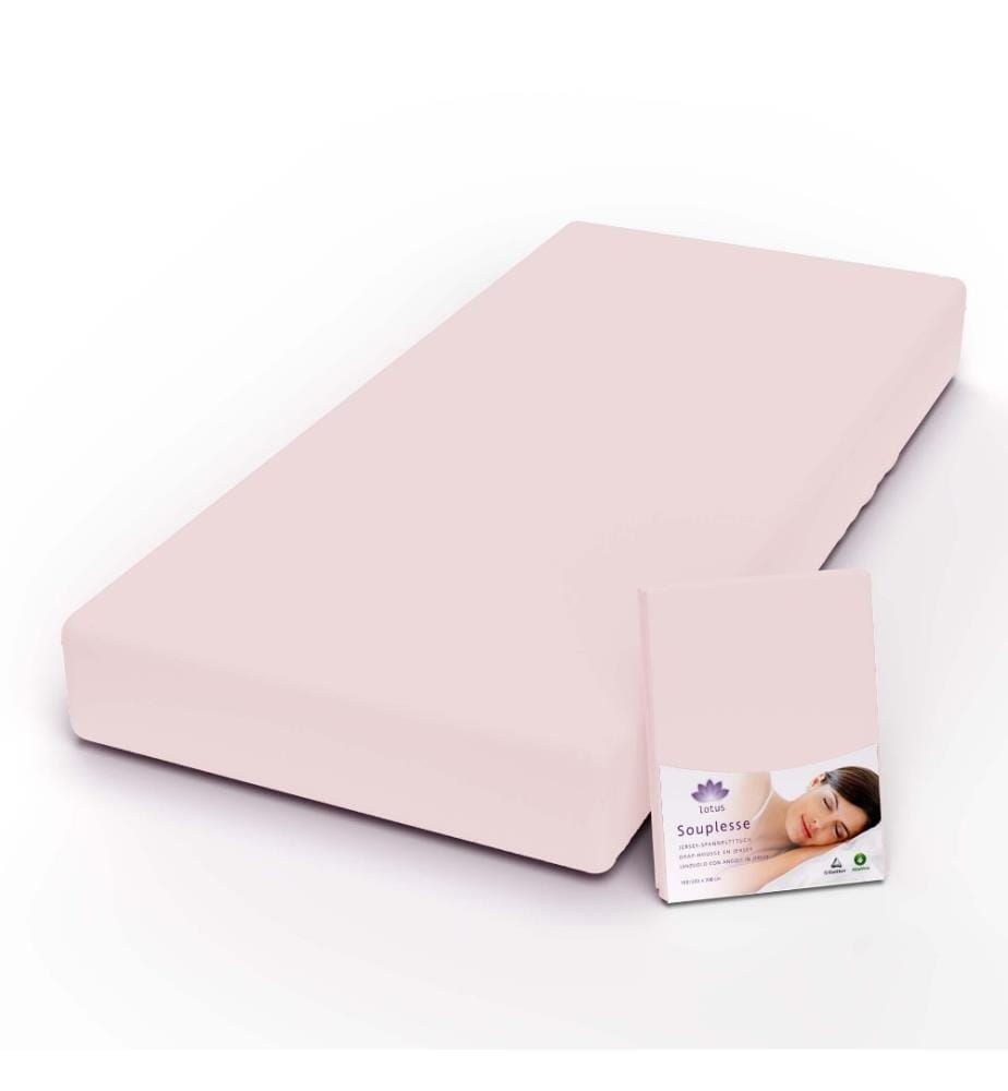 LOTUS - Jersey Fixleintuch Souplesse puderrosa - 200 x 220 cm