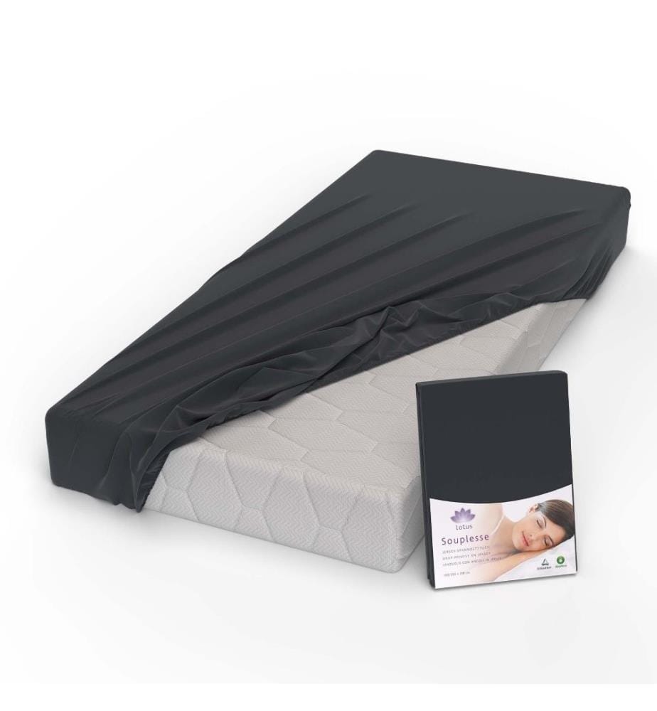 LOTUS - Jersey Fixleintuch Souplesse Anthrazit - 200 x 220 cm