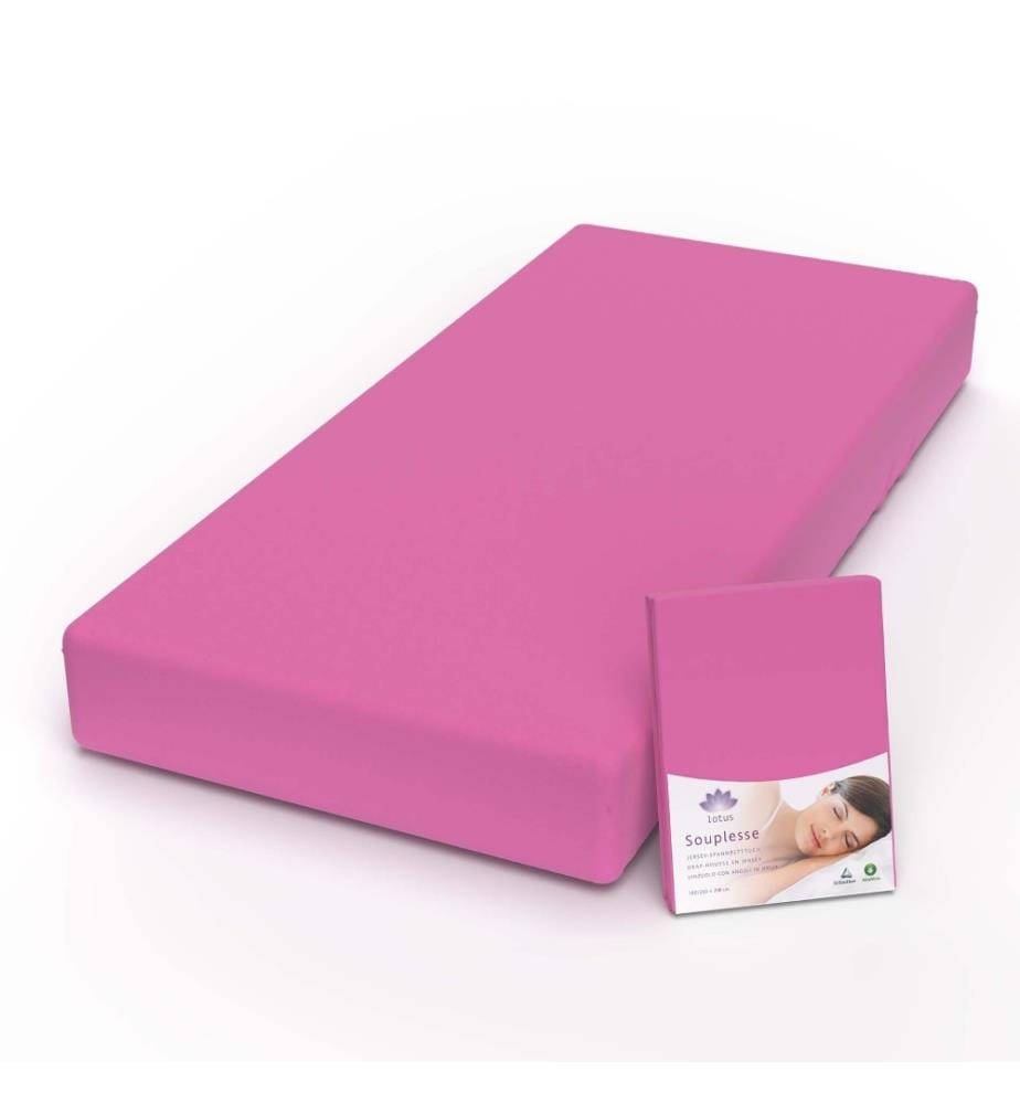 LOTUS - Jersey Fixleintuch Souplesse Fuchsia - 200 x 220 cm