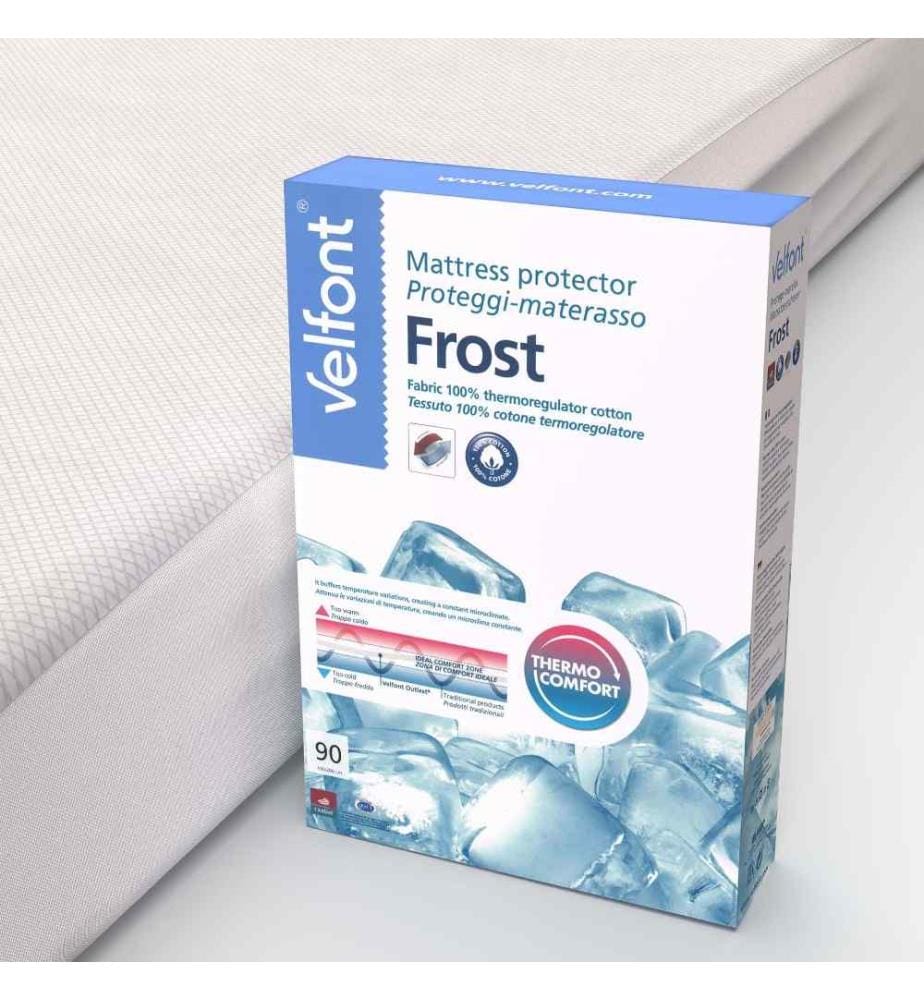 VELFONT - Frost thermoregulierender, Outlast Matratzenschutz - 100 x 210-220 cm