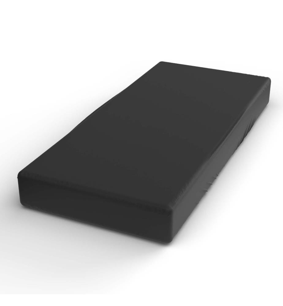 LOTUS - Satin fitted sheet black - 90 x 200 cm