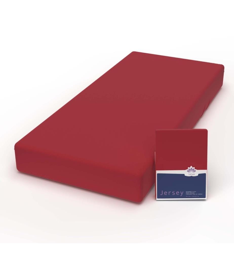 LOTUS - Jersey Fix Comfort, Red 69 100x200cm Red - 90-100 x 200 cm