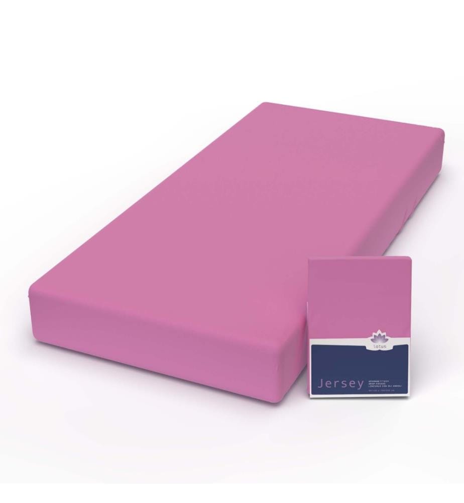 LOTUS - Jersey Fix Comfort, Rose 100x200cm Rose - 140-160 x 200 cm