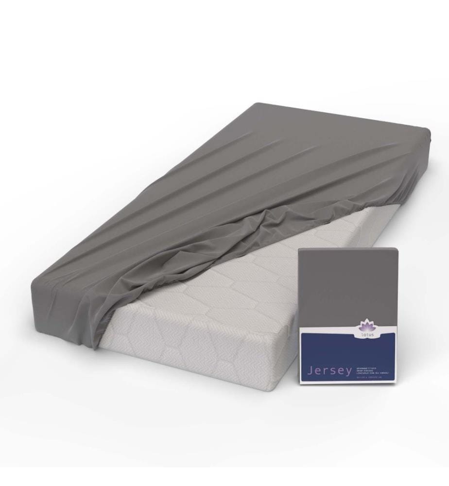 LOTUS - Jersey Fix Comfort, Dunkelgrau 100x200cm Dunkelgrau - 140-160 x 200 cm