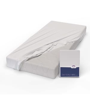 LOTUS - Jersey Fix Comfort, blanc 100x200cm Blanc - 140-160 x 200 cm