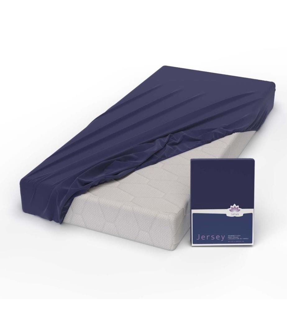 LOTUS - Jersey Fix Comfort, Navy 100x200cm Navy - 180 x 200 cm