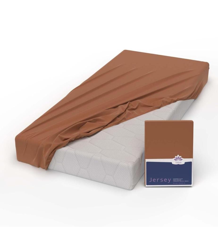LOTUS - Jersey Fixleintuch Comfort zimt - 90-100 x 200 cm