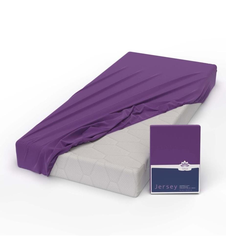 LOTUS - Jersey Fixleintuch Comfort Violett - 90-100 x 200 cm