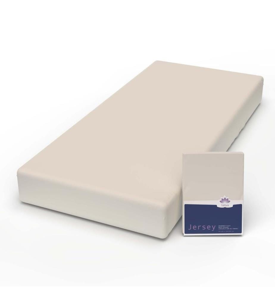 LOTUS - Jersey Fixleintuch Comfort Ecru - 90-100 x 200 cm