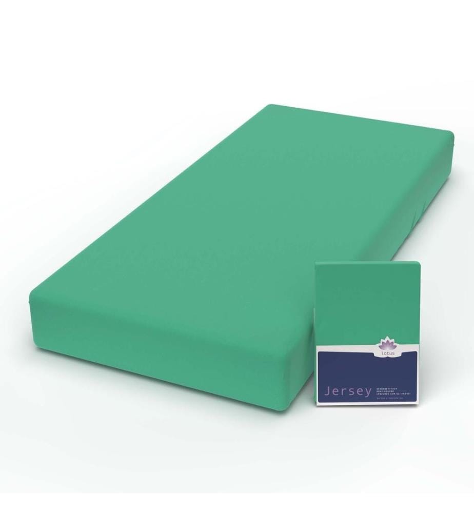 LOTUS - Jersey Fixleintuch Comfort Petrol - 90-100 x 200 cm