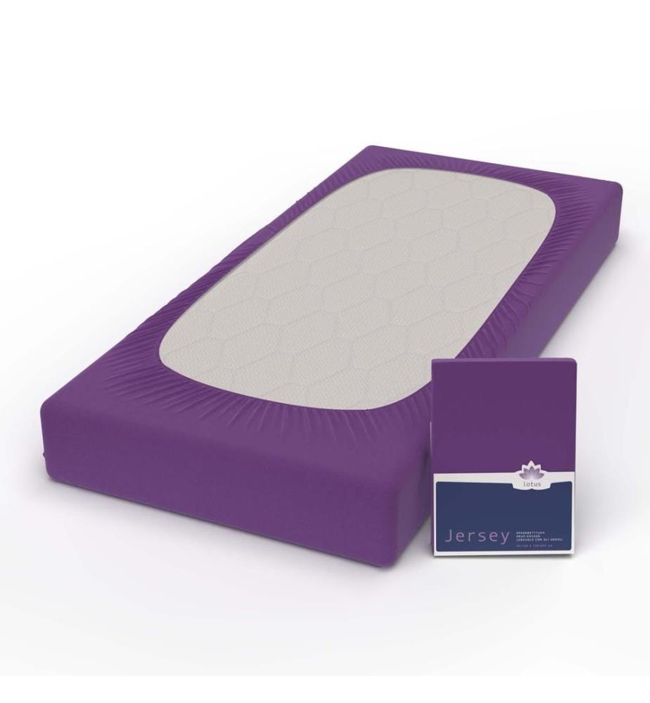 LOTUS - Jersey Fixleintuch Comfort Violett - 120 x 200 cm
