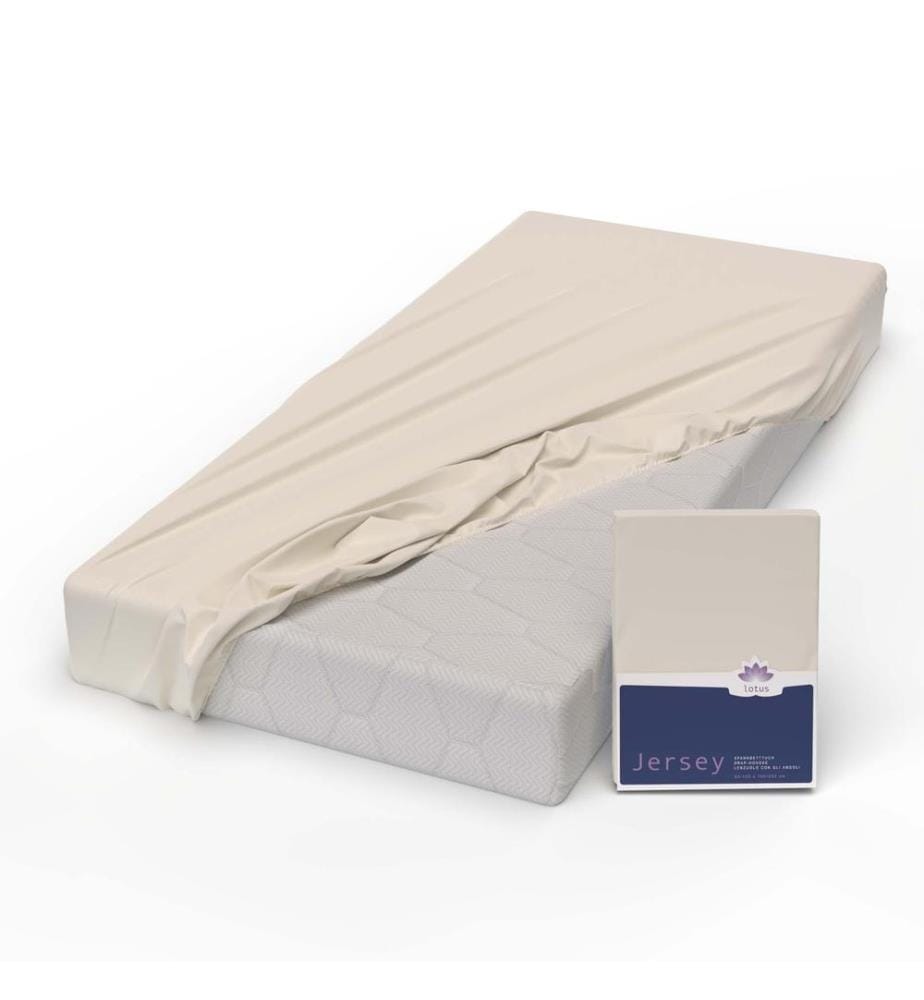LOTUS - Jersey Fixleintuch Comfort Ecru - 140-160 x 200 cm