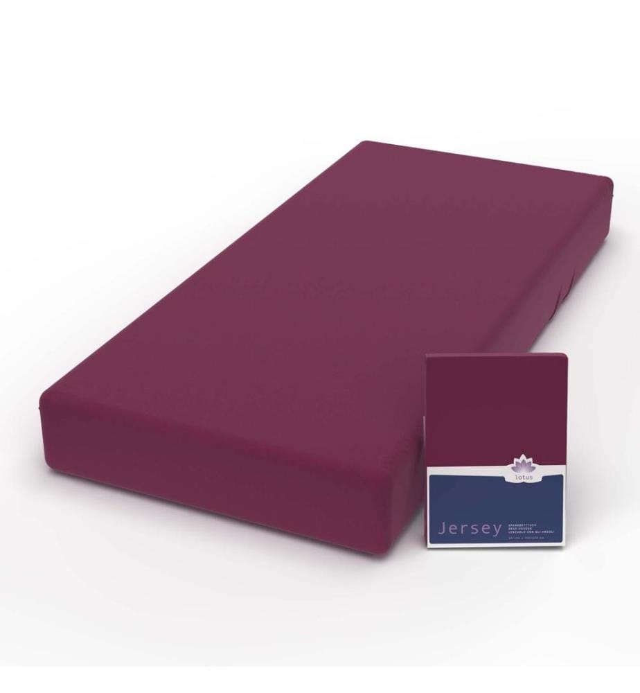 LOTUS - Jersey Fixleintuch Comfort Bordeaux - 180 x 200 cm