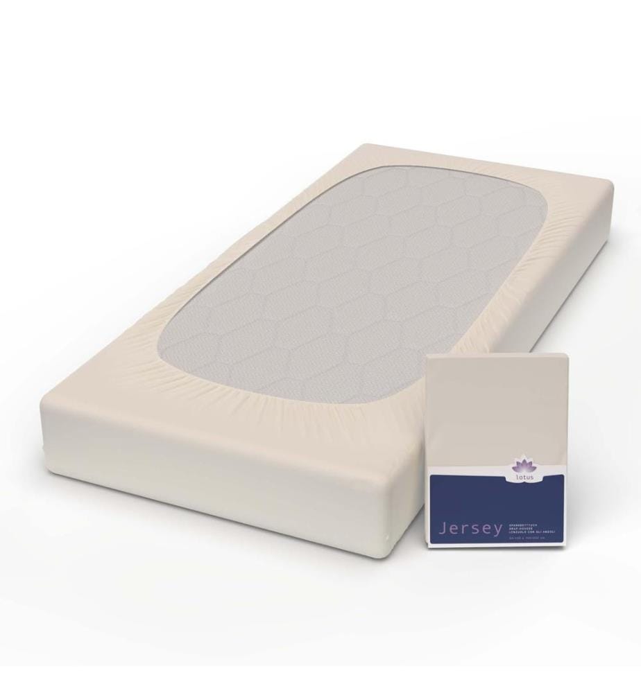 LOTUS - Jersey Fixleintuch Comfort Ecru - 180 x 200 cm