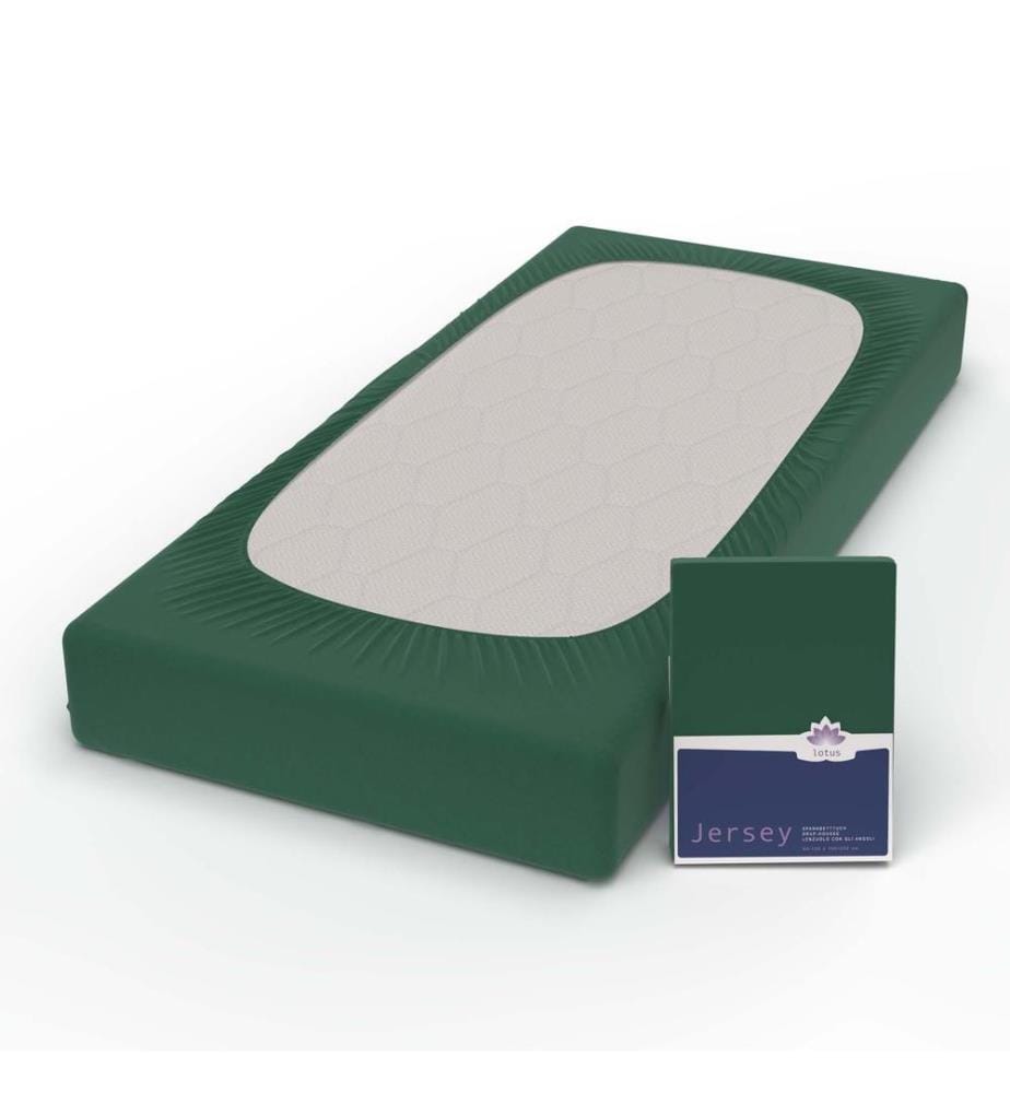 LOTUS - Jersey Fixleintuch Comfort Grün - 180 x 200 cm