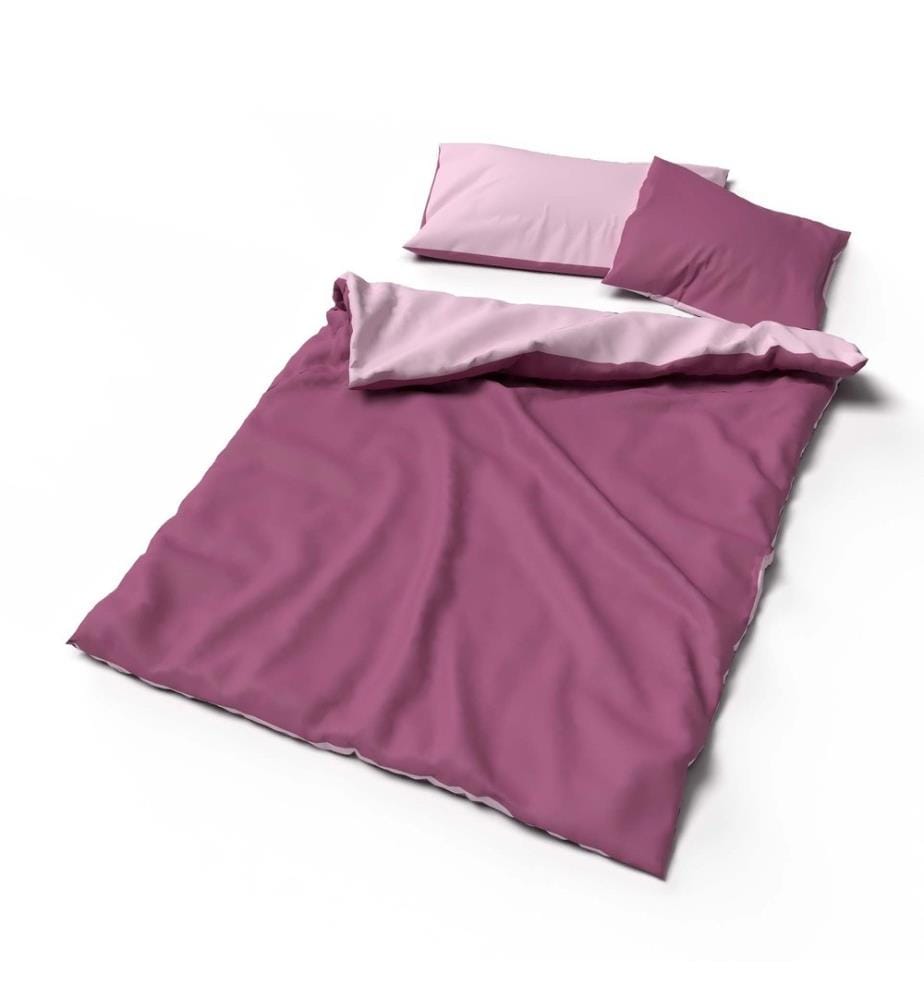 LOTUS - Literie Bambou Double Face Rose - 160 x 210 cm