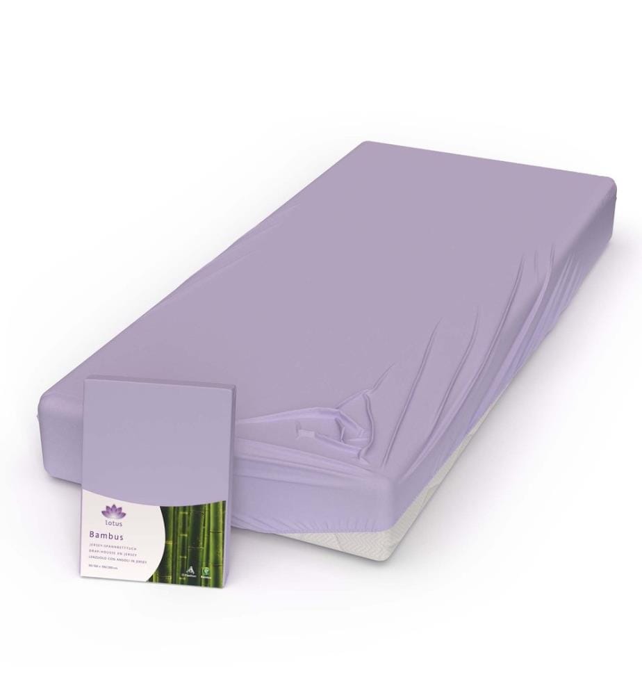 LOTUS - Fixleintuch Bambus Jersey Lila - 90-100 x 200 cm