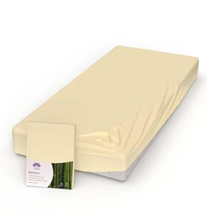 LOTUS - Fixleintuch Bambus Jersey vanille - 90-100 x 200 cm