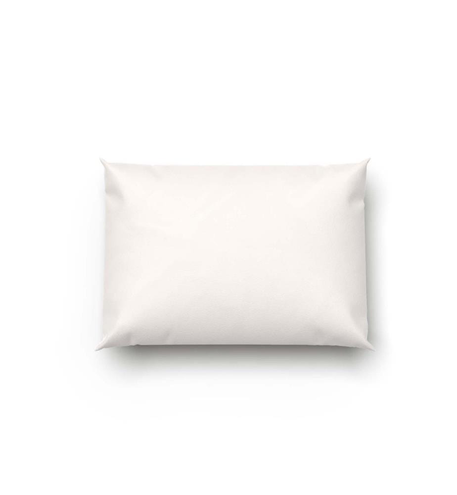 LOTUS - Literie flanelle unie blanc laine - 50 x 70 cm