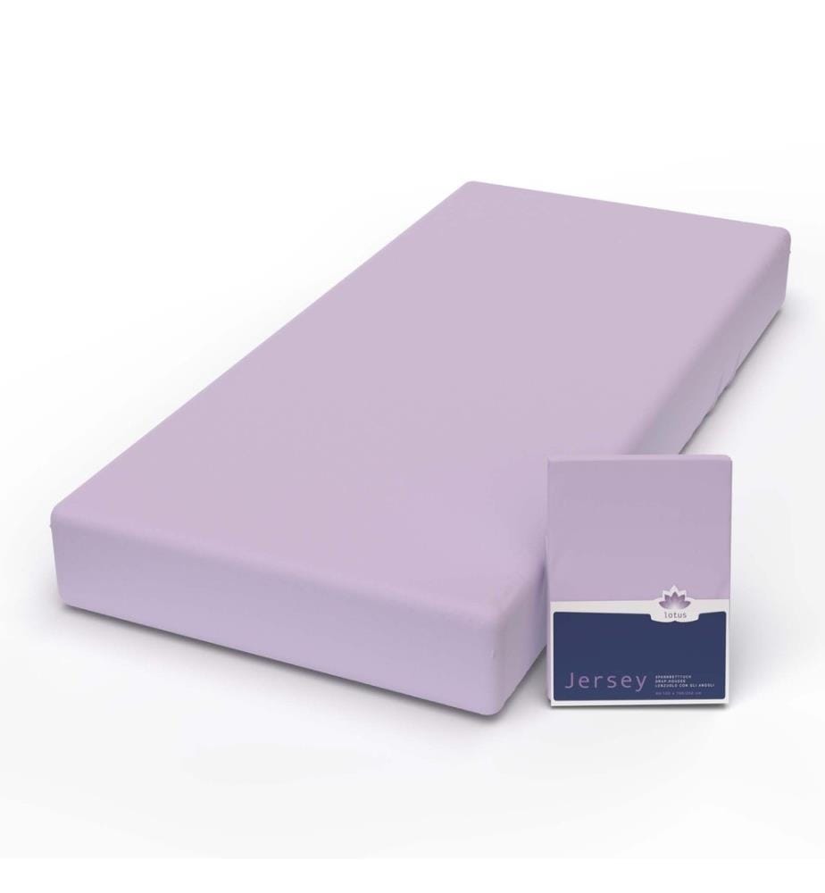 LOTUS - Drap-housse jersey Comfort Lila - 180 x 200 cm