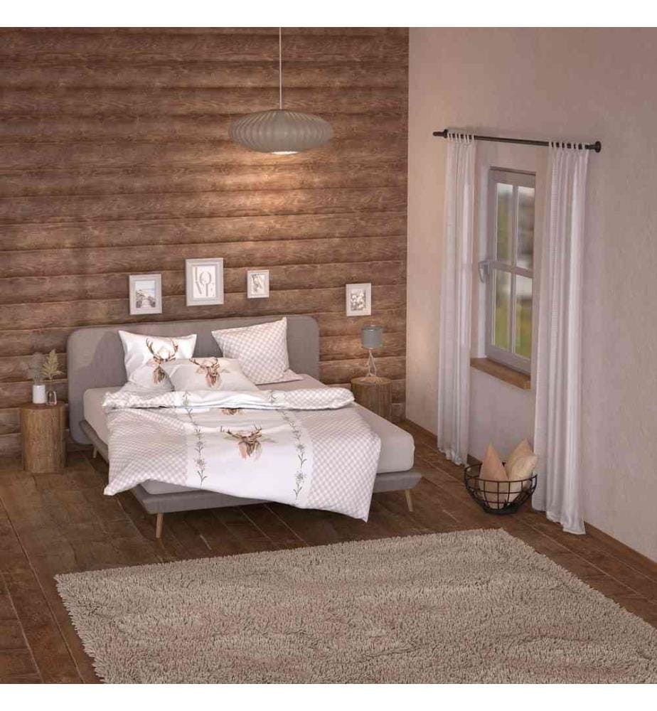 LOTUS - Création linge de lit en satin Andri - 200 x 210 cm