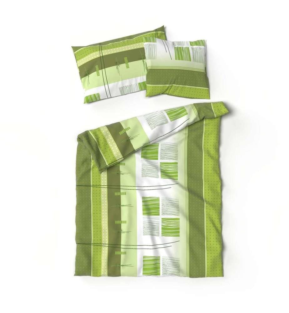LOTUS - Parure de lit Jersey Amalfi vert - 65 x 100 cm