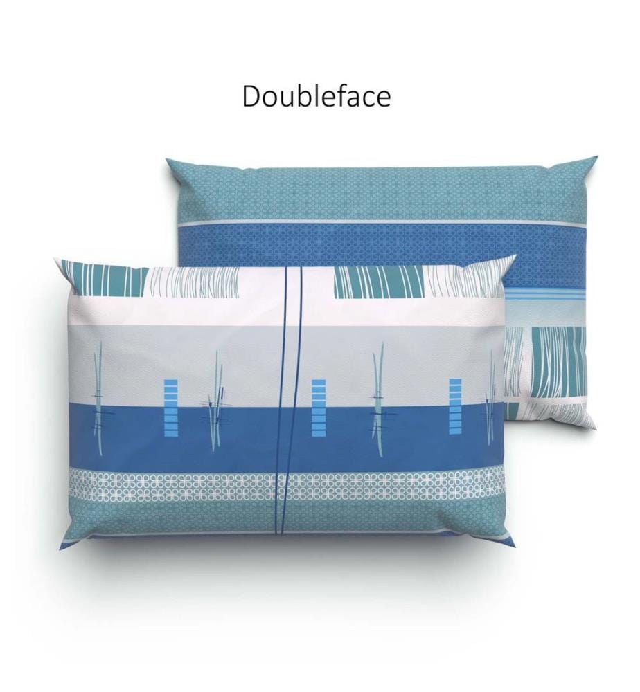 LOTUS - Parure de lit Jersey Amalfi bleu - 65 x 100 cm