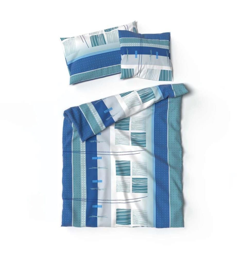 LOTUS - Bettwäsche Jersey Amalfi blau - 65 x 65 cm