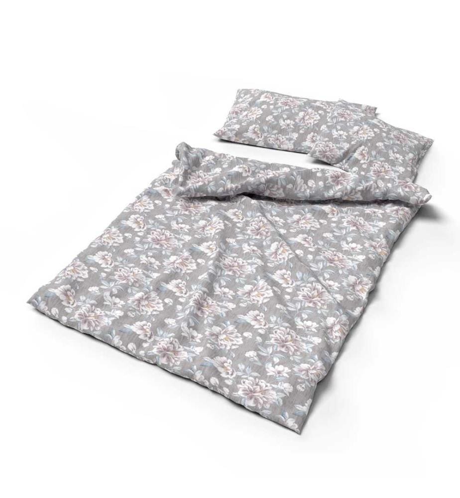 LOTUS - Parure de lit Bambou Moana anthracite - 160 x 210 cm