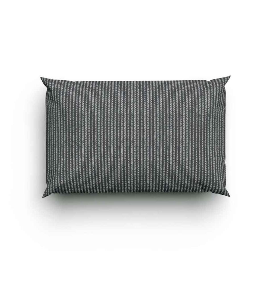 LOTUS - Linge de lit Bambou ligne anthracite - 65 x 100 cm