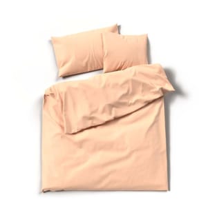 LOTUS - Bettwäsche Satin uni apricot - 240 x 240 cm