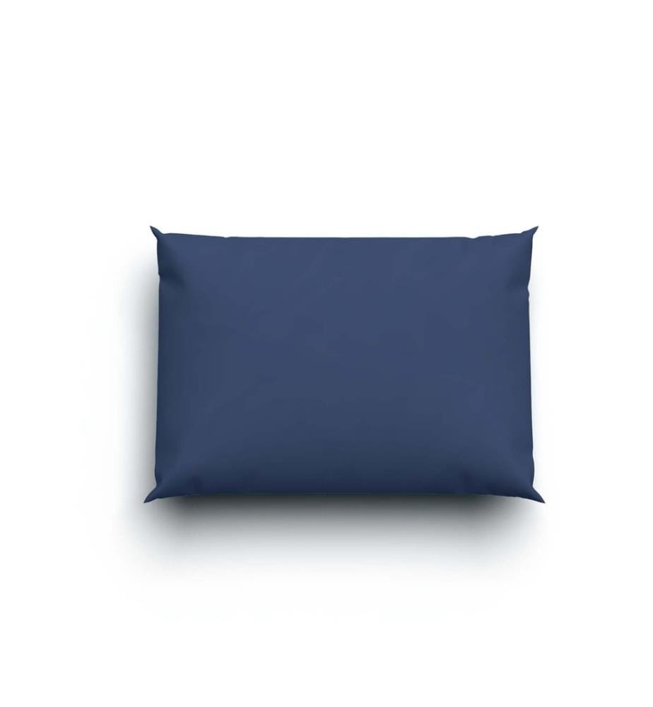 LOTUS - Literie satin uni bleu nuit - 50 x 70 cm