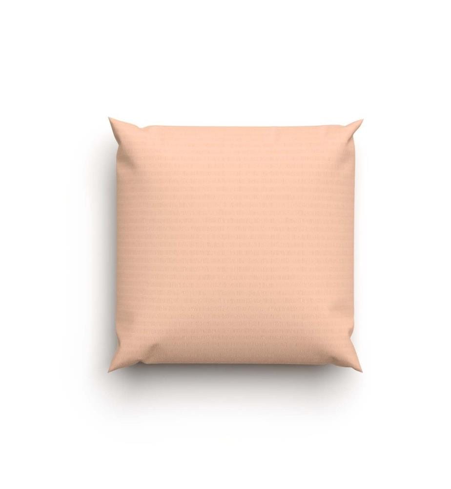 LOTUS - Literie Satin Seersucker uni apricot - 65 x 65 cm
