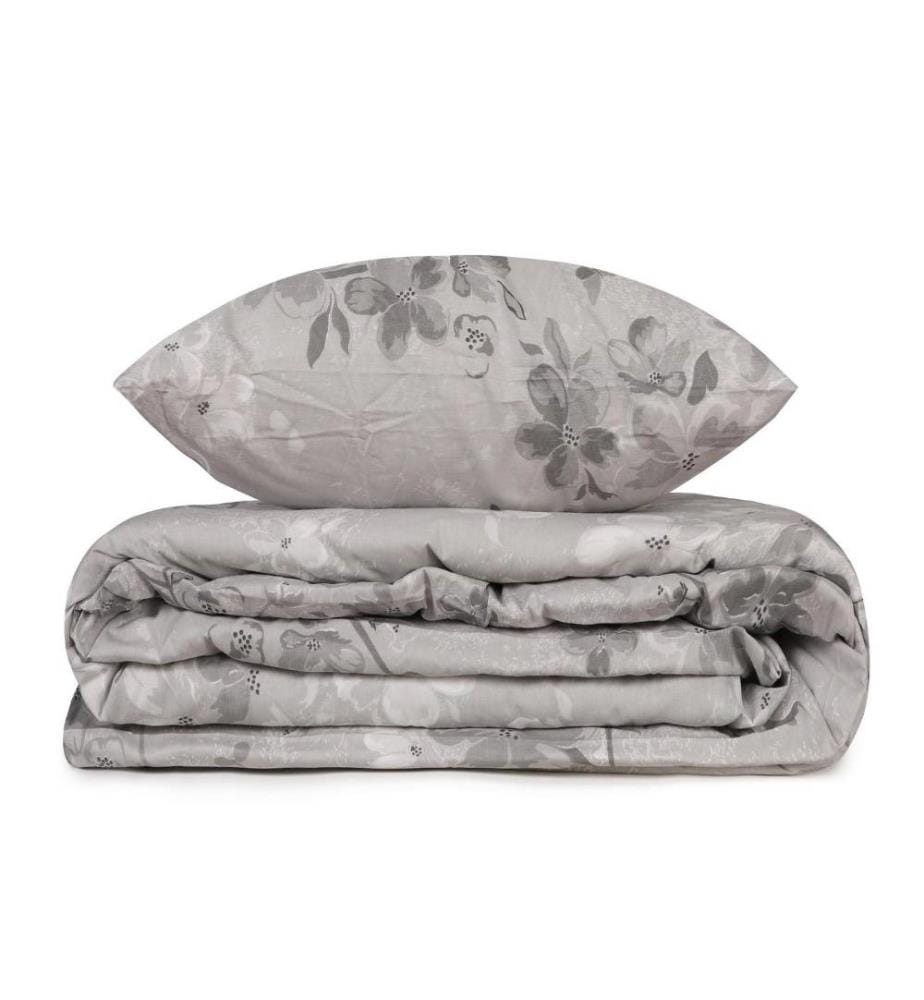 Ranforce Super King Quilt Cover Set, Grey White Dark Grey, Cotton Ranforce