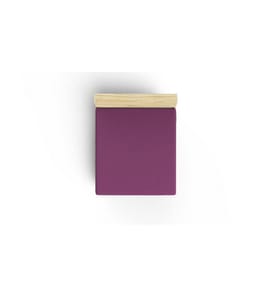 Ranforce Single Fitted Sheet, Plum, Cotton, 117gr-m²