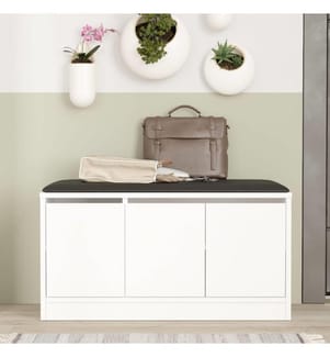 Schuhschrank, Weiss, Melaminbeschichtete Spanplatte