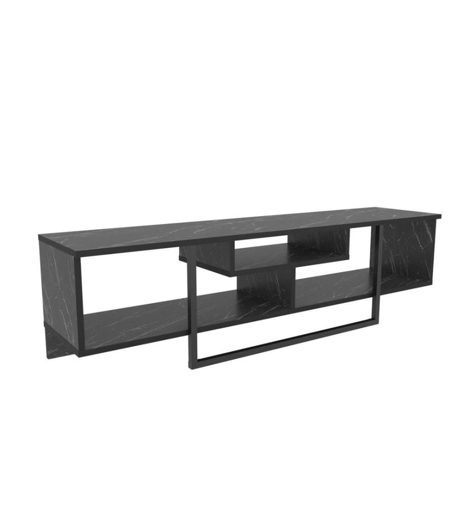 TV Stand, Black, Melamine Coated Particle Board