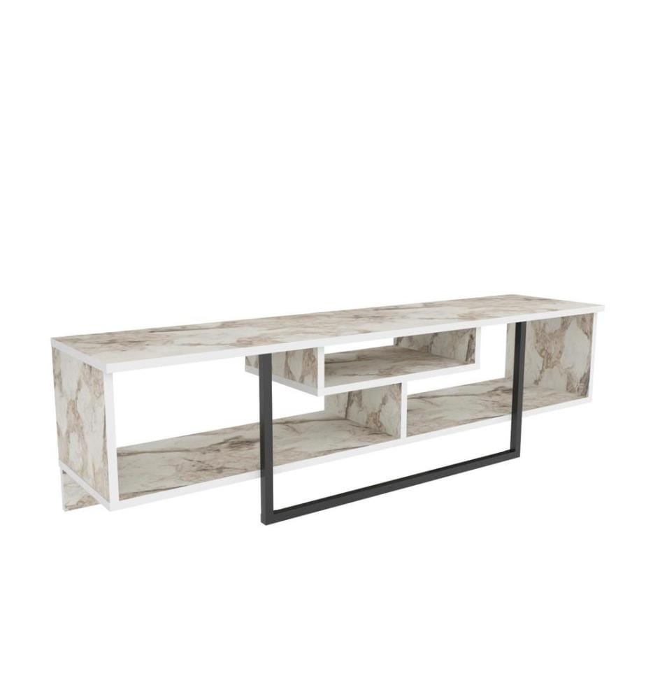 TV Stand, Black White, Melamine Coated Particle Board