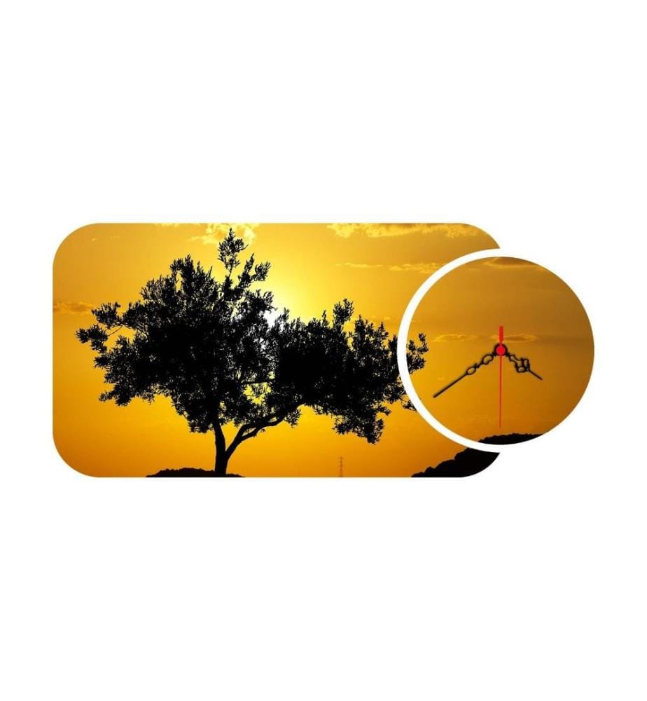 Dekorative MDF-Uhr, 2 Stück, Multicolor, Mdf